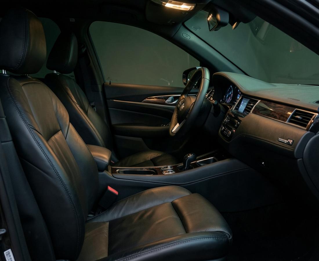 Pristine leather interior after professional detailing